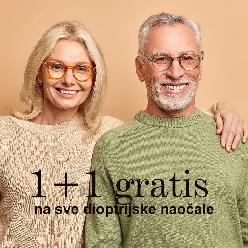 1+1 gratis na sve dioptrijske naočale